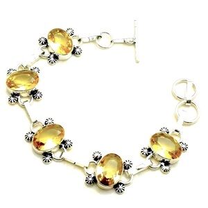 Yellow Quartz Gemstone Bracelet